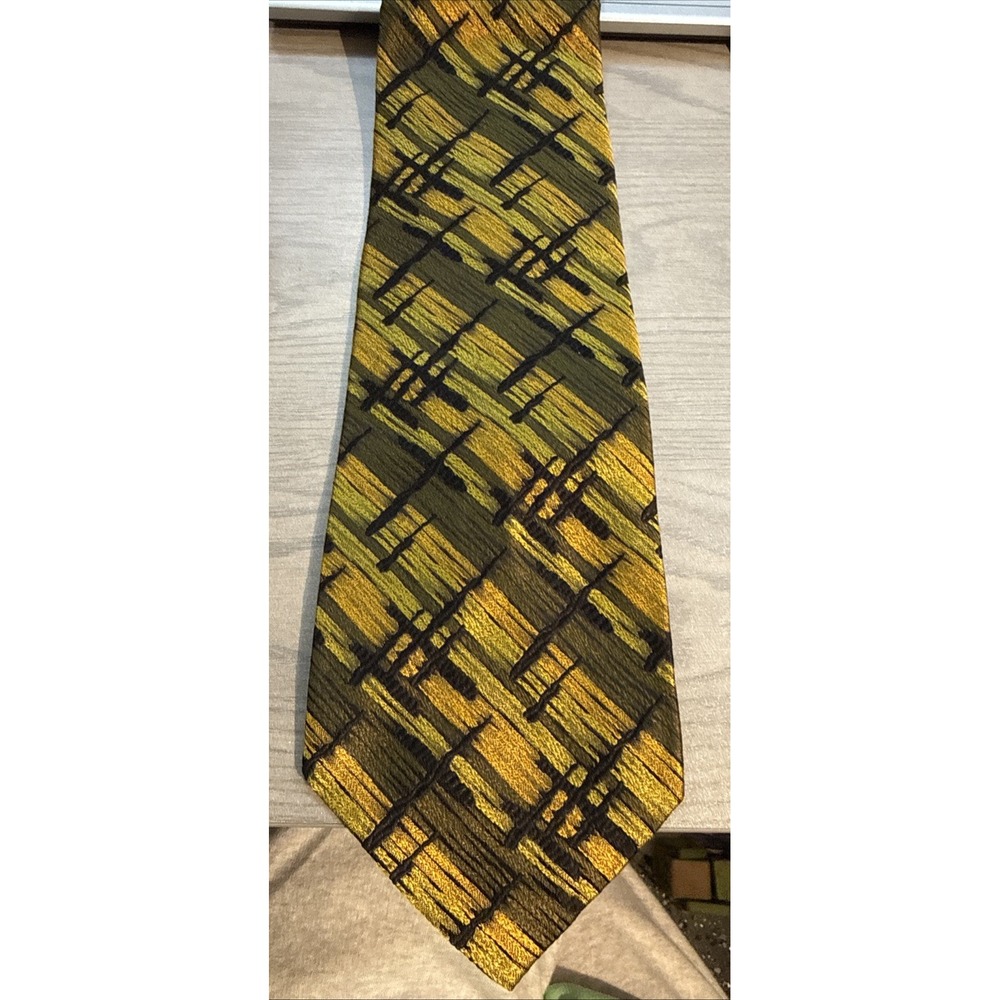 Vtg 50s 60s Don Loper California Silk Tie Abstract Sanger Harris Dallas